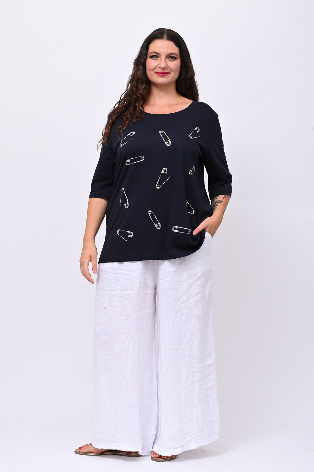 T-shirt over spille - Blu