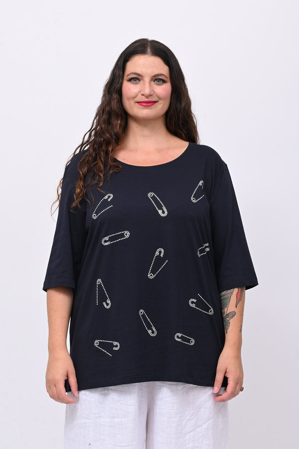 T-shirt over spille - Blu