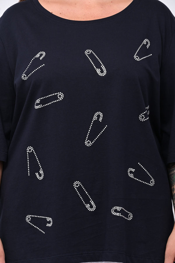 T-shirt over spille - Blu