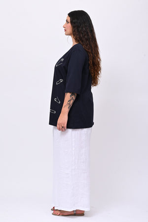 T-shirt over spille - Blu