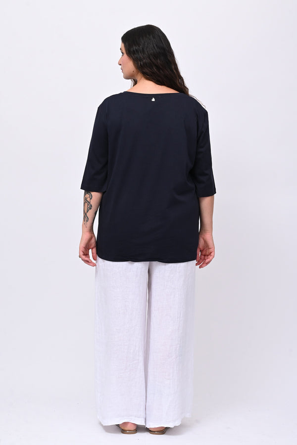 T-shirt over spille - Blu