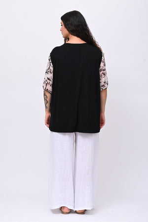 Blusa Love Pailettes - Nero