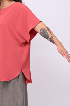 Blusa scatola basica - Pepe rosa