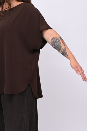 Blusa scatola basica - Moro