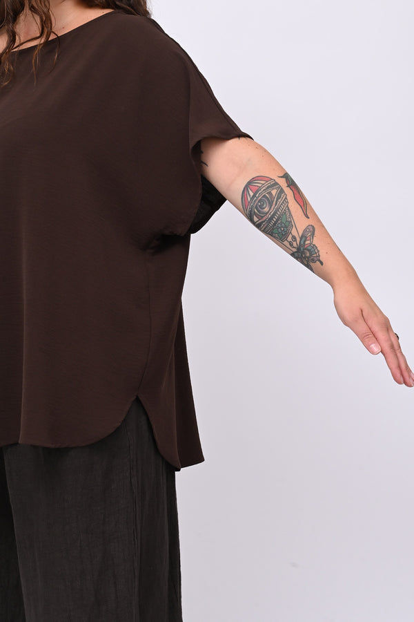 Blusa scatola basica - Moro