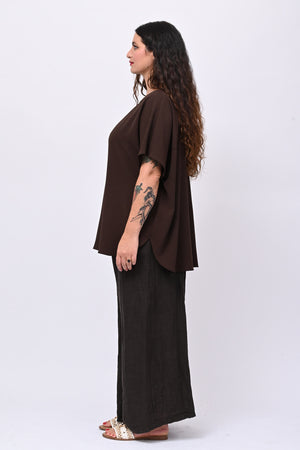 Blusa scatola basica - Moro