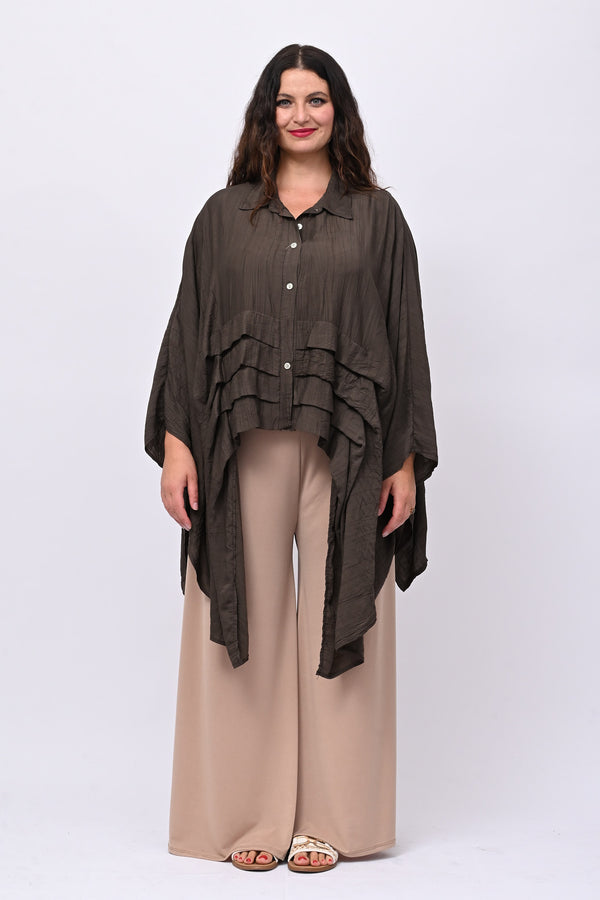Camicia kimono balze - Moro