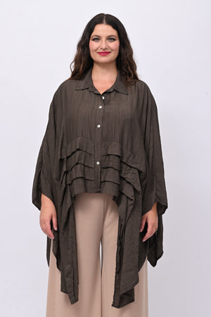 Camicia kimono balze - Moro