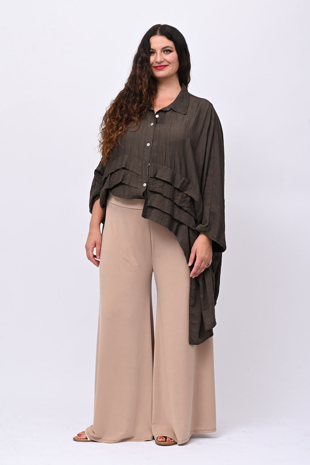Pantapalazzo jersey - Nude