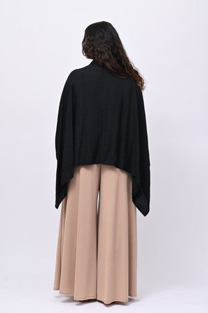 Camicia kimono balze - Nero