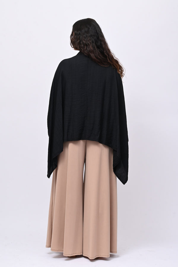 Camicia kimono balze - Nero