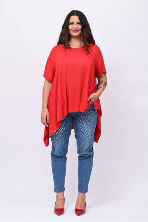Maglia viscosa maxispacchi - Rosso