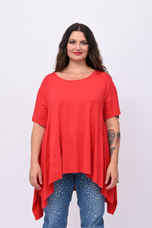 Maglia viscosa maxispacchi - Rosso