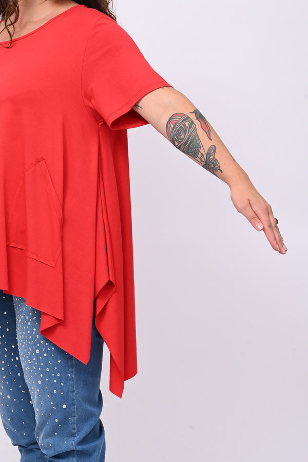 Maglia viscosa maxispacchi - Rosso