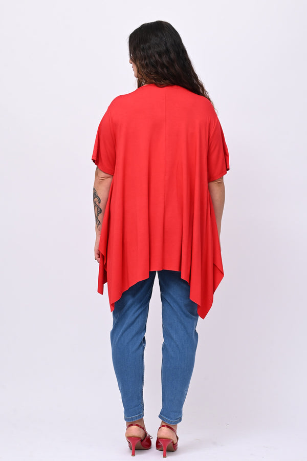 Maglia viscosa maxispacchi - Rosso