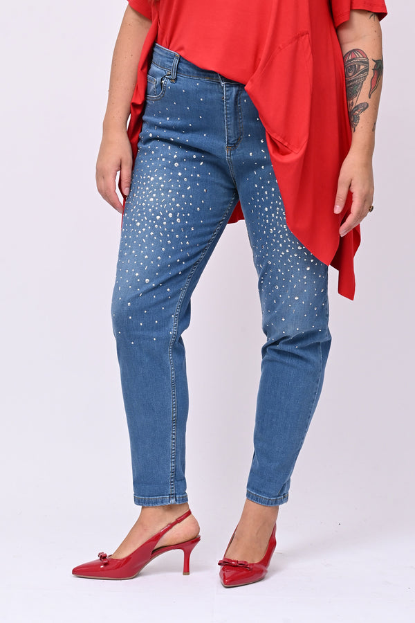 Jeans borchie elastico - Jeans
