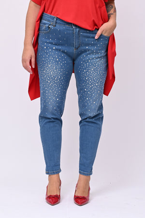Jeans borchie elastico - Jeans