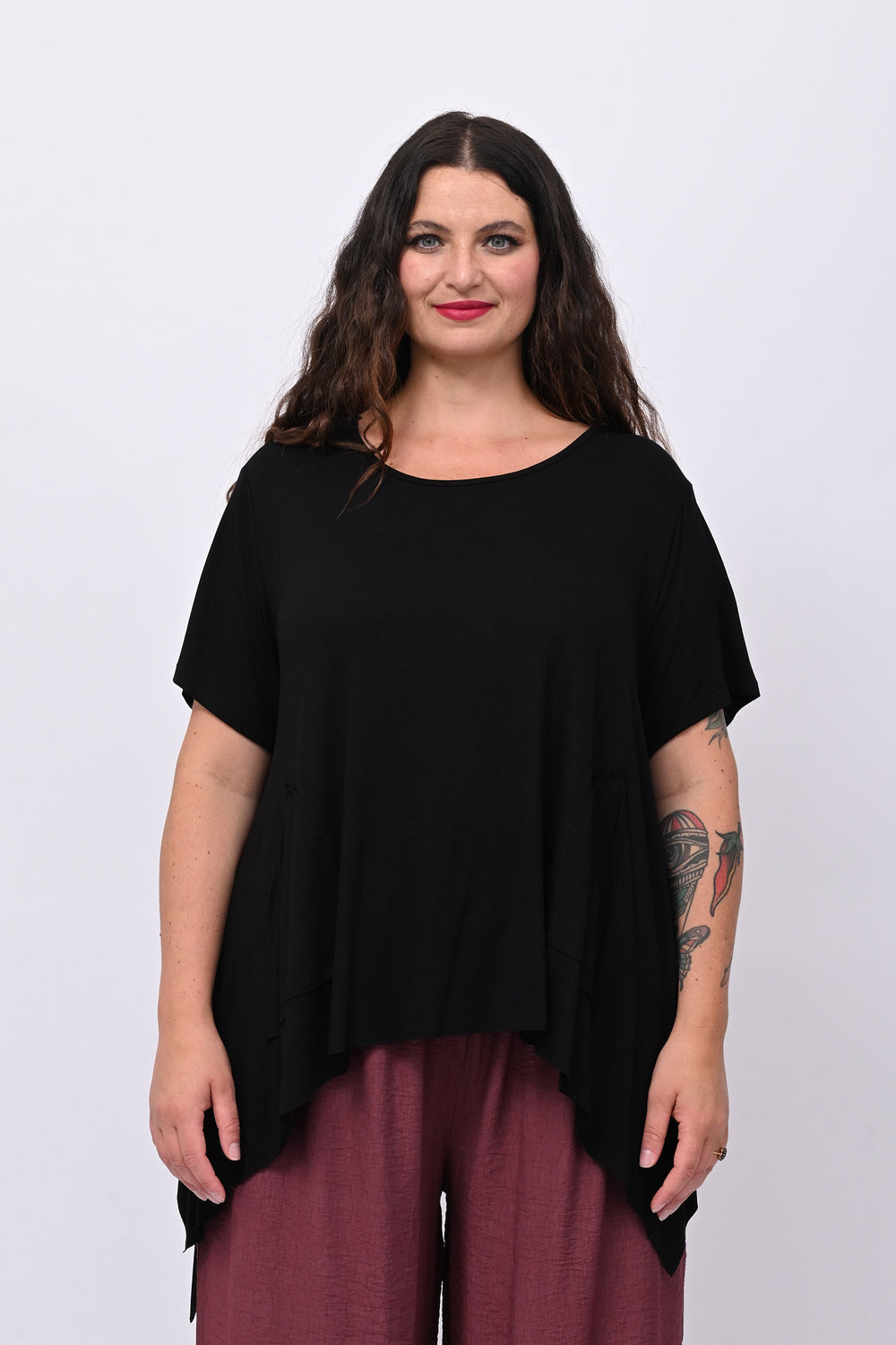Maglia viscosa maxispacchi - Nero