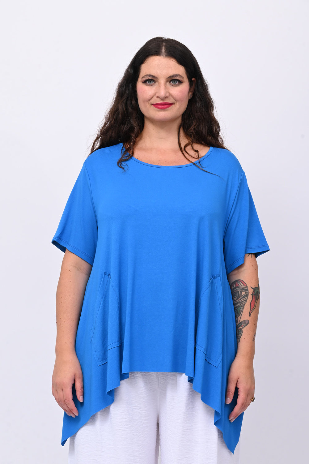 Maglia viscosa maxispacchi - Blu royal