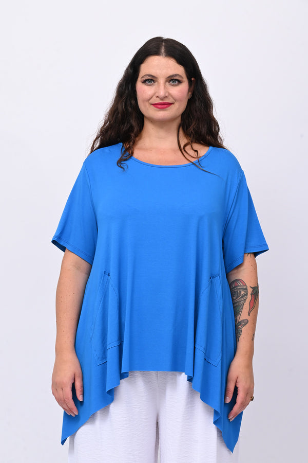 Maglia viscosa maxispacchi - Blu royal