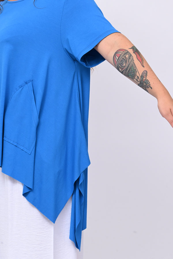 Maglia viscosa maxispacchi - Blu royal