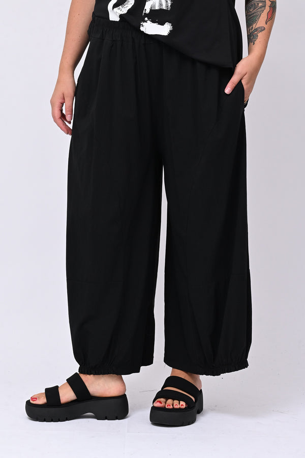 Pantacrop bengalina elastico - Nero