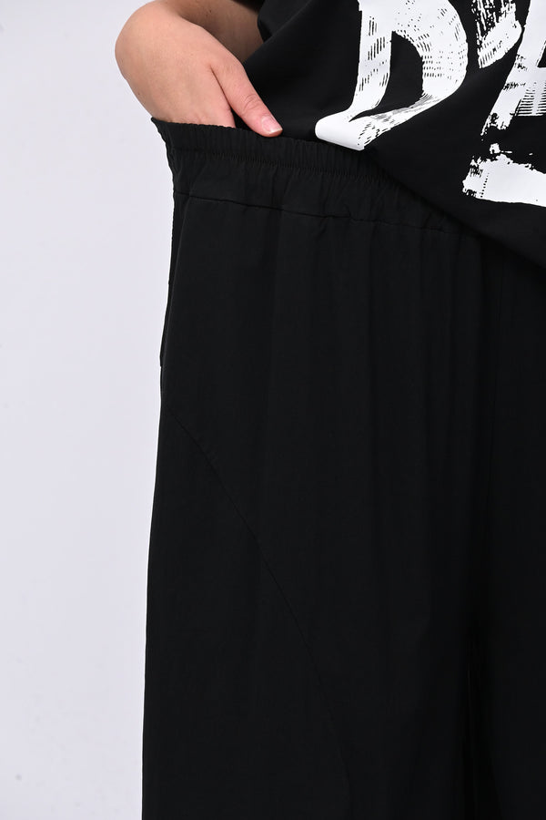 Pantacrop bengalina elastico - Nero