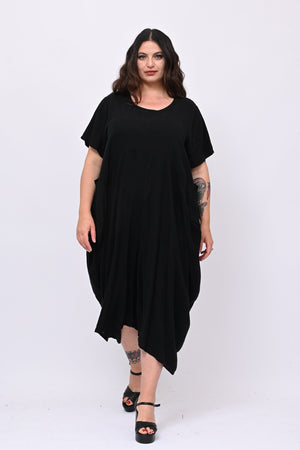 Jumpsuit lino over - Nero