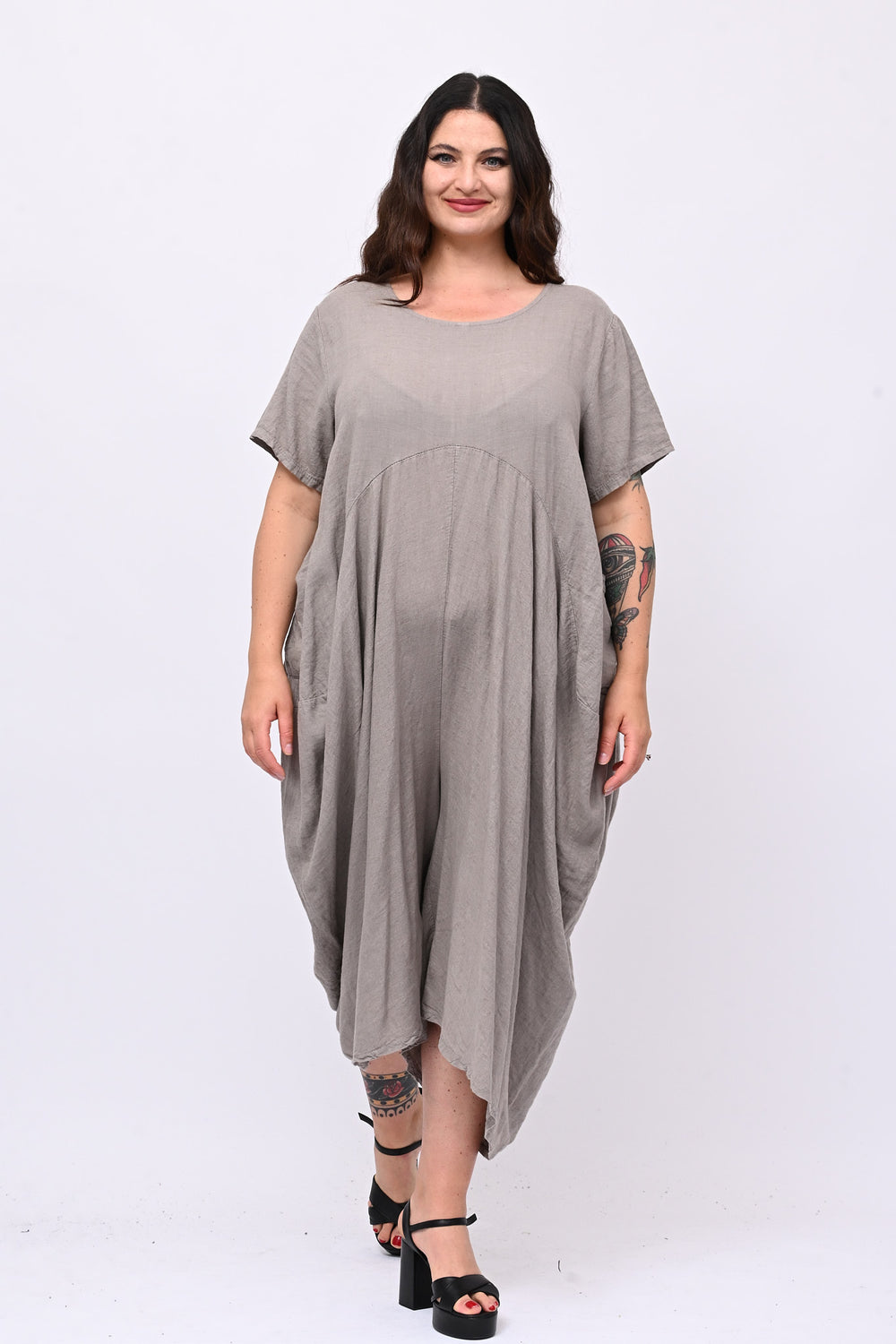 Jumpsuit lino over - Fango