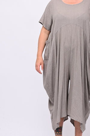 Jumpsuit lino over - Fango