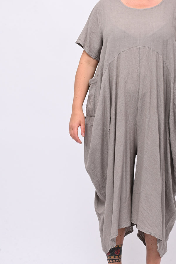 Jumpsuit lino over - Fango