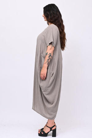 Jumpsuit lino over - Fango
