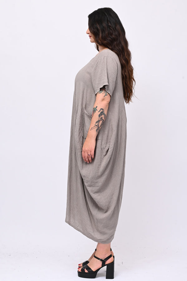 Jumpsuit lino over - Fango