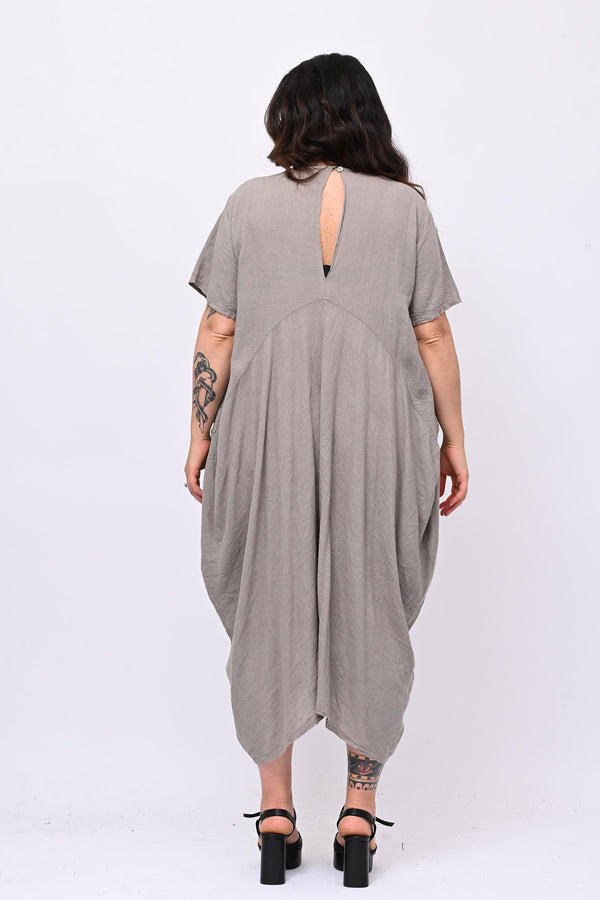 Jumpsuit lino over - Fango