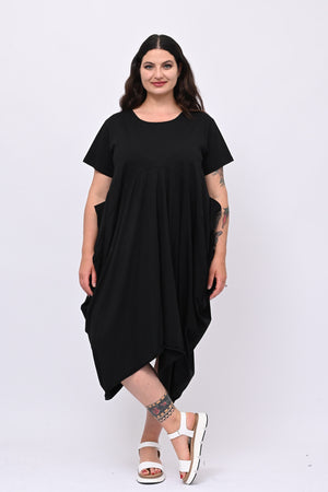 Abito maxi tascone - Nero