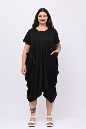 Abito maxi tascone - Nero
