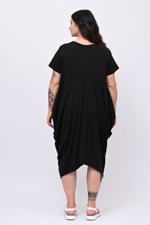 Abito maxi tascone - Nero