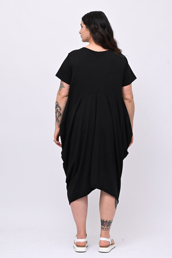 Abito maxi tascone - Nero