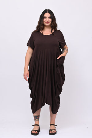 Abito maxi tascone - Moro