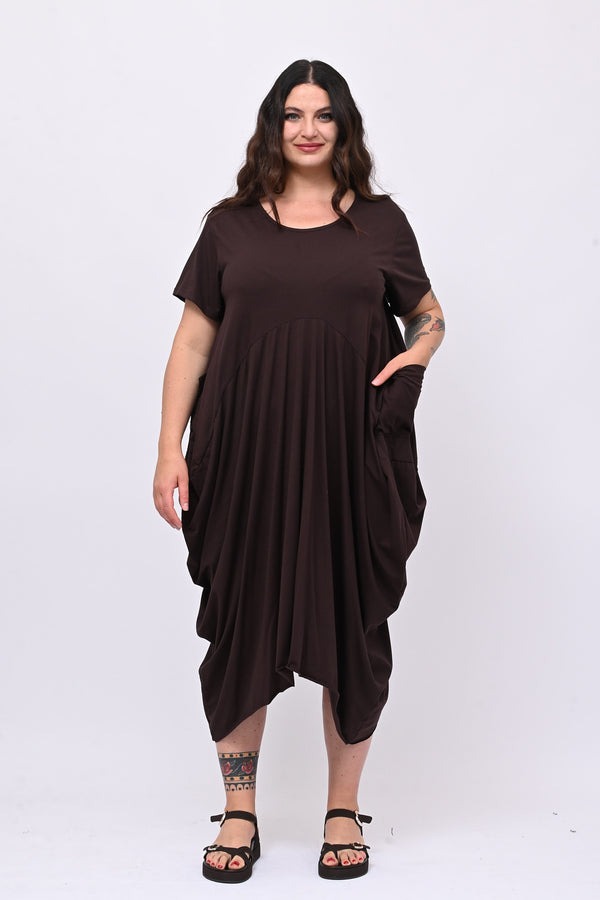 Abito maxi tascone - Moro