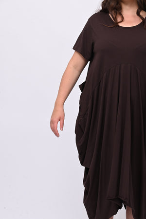 Abito maxi tascone - Moro