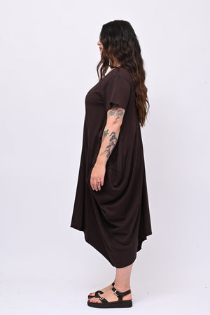 Abito maxi tascone - Moro