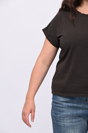T-shirt basic risvoltino - Moro
