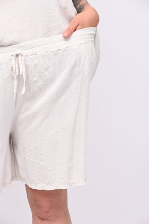 Completo gessato shorts - Gesso