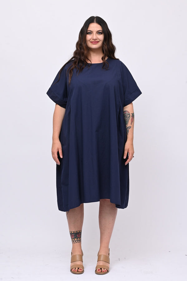 Abito mussola taschine - Blu
