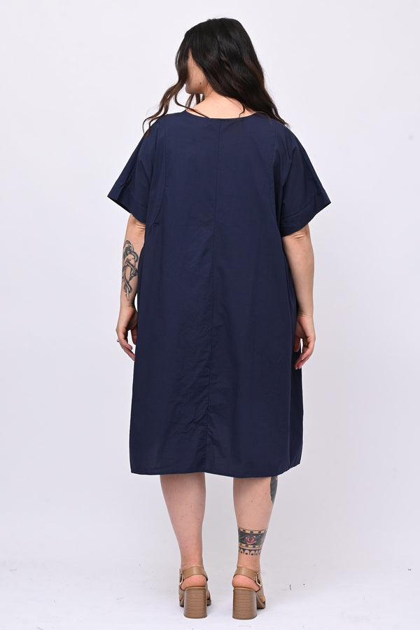Abito mussola taschine - Blu