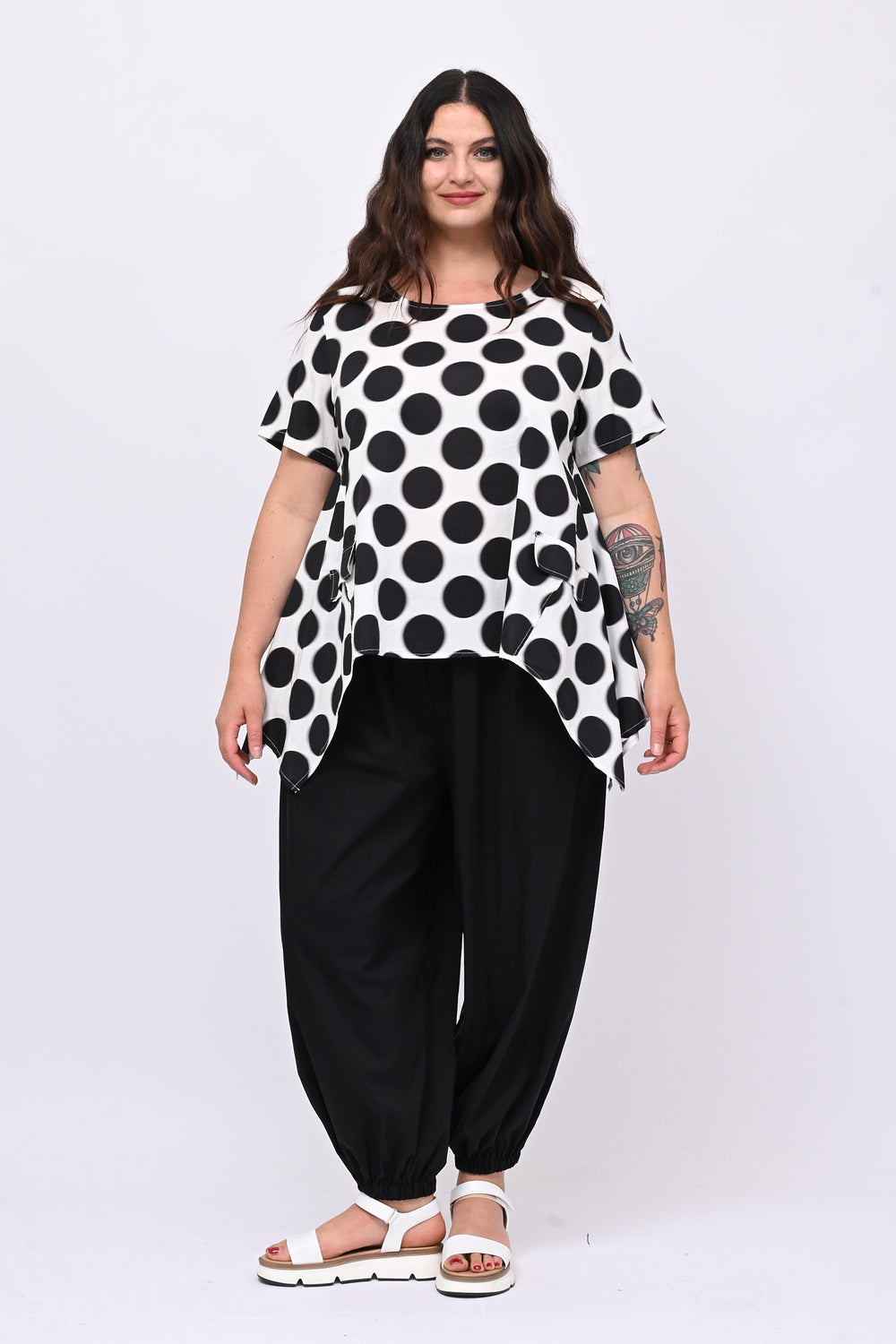 Blusa punte pois - Nero