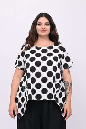 Blusa punte pois - Nero