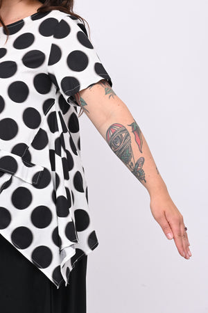 Blusa punte pois - Nero