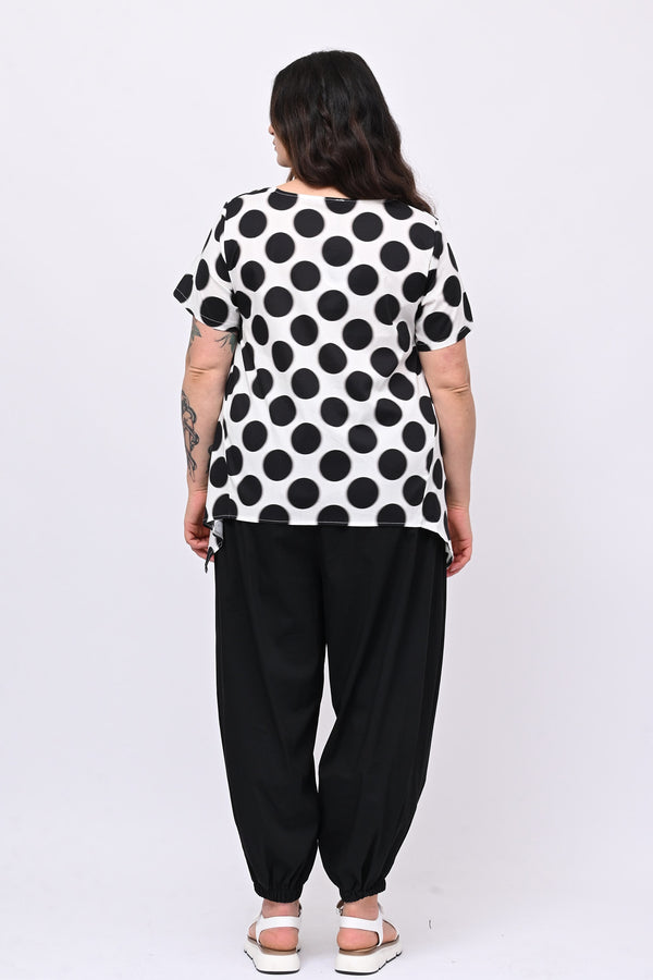 Blusa punte pois - Nero